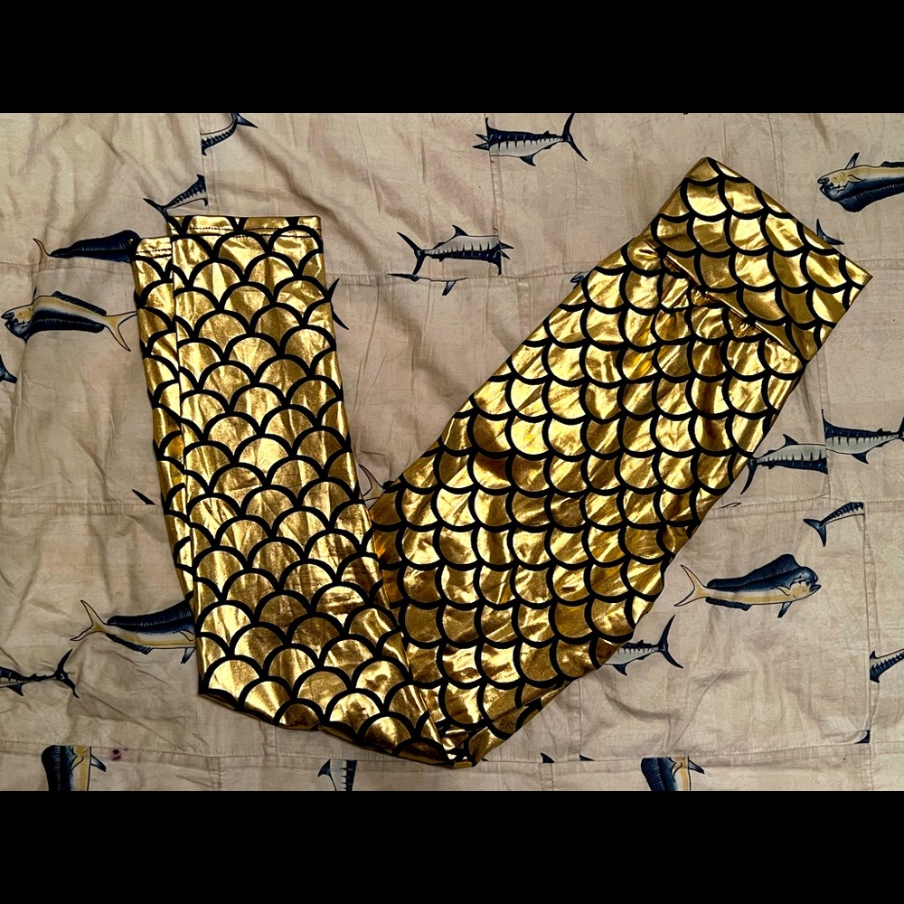 HDE WOMENS JUMPSUIT SPANDEX FASHION GOLD PANTS SIZE LARGE.